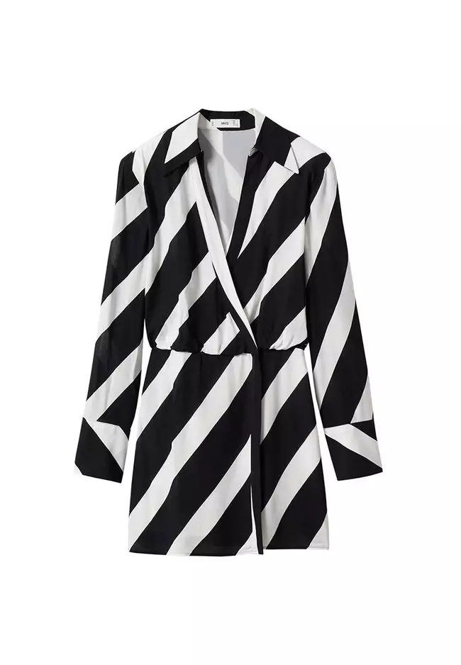 Buy Mango Striped Wrap Dress 2025 Online ZALORA Philippines