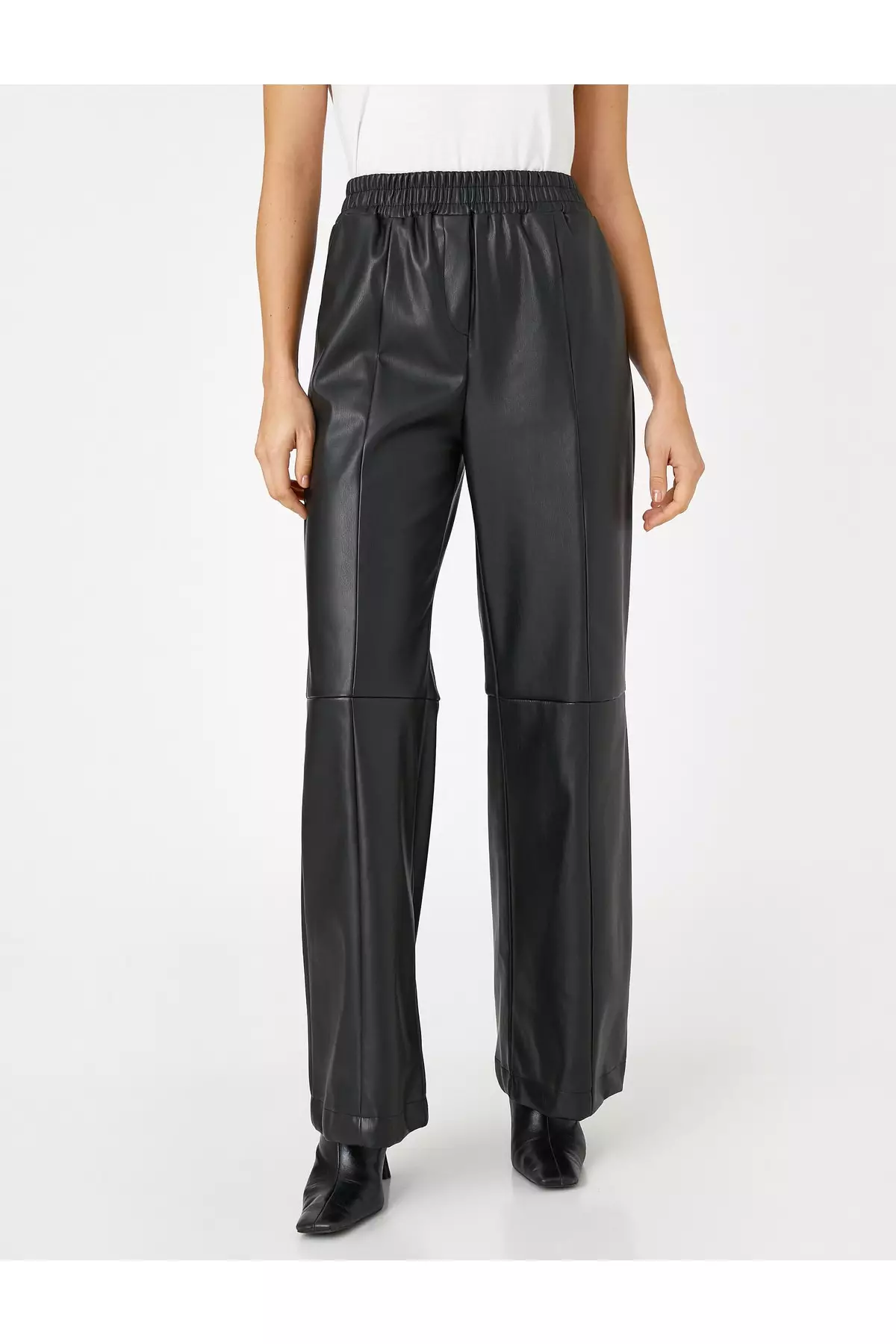 Missguided Red Satin Pleat Front Wide Leg Trousers, $51, Missguided