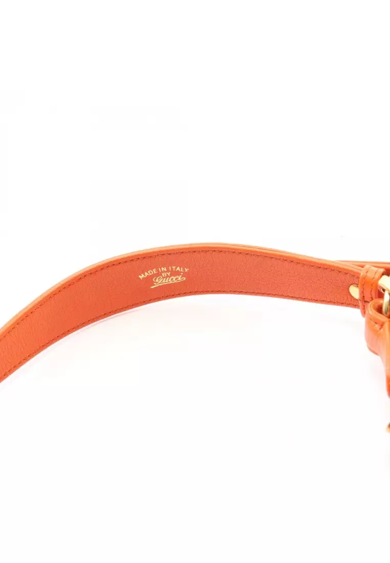 Pre-Loved Gucci Aphrodite Small Shoulder bag leather orange 2WAY