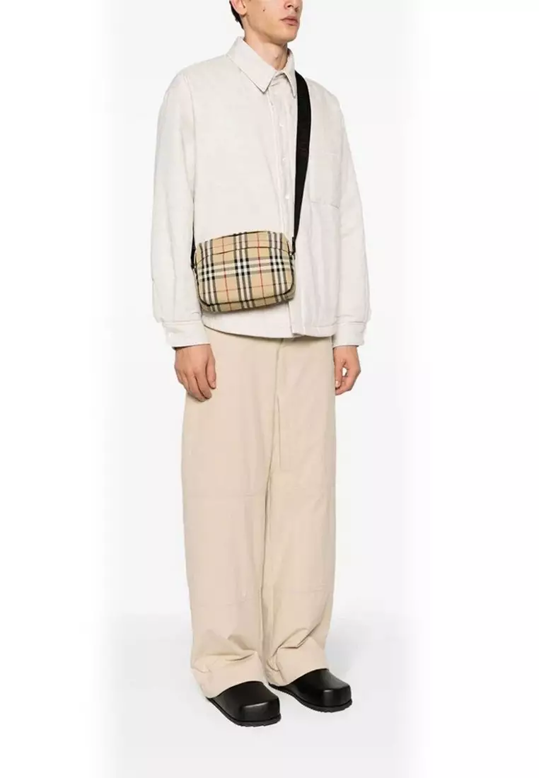 Nylon Paddy Crossbody Bag in Archive Beige