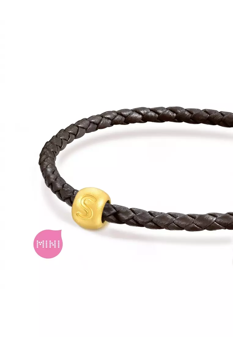 Charme 999 24K Gold Letter S Alphabet Charm 92913C (Bracelet not included)