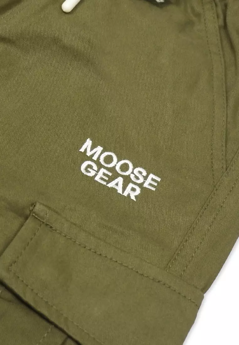 Boys Cargo Jogger Pants with Embro Details