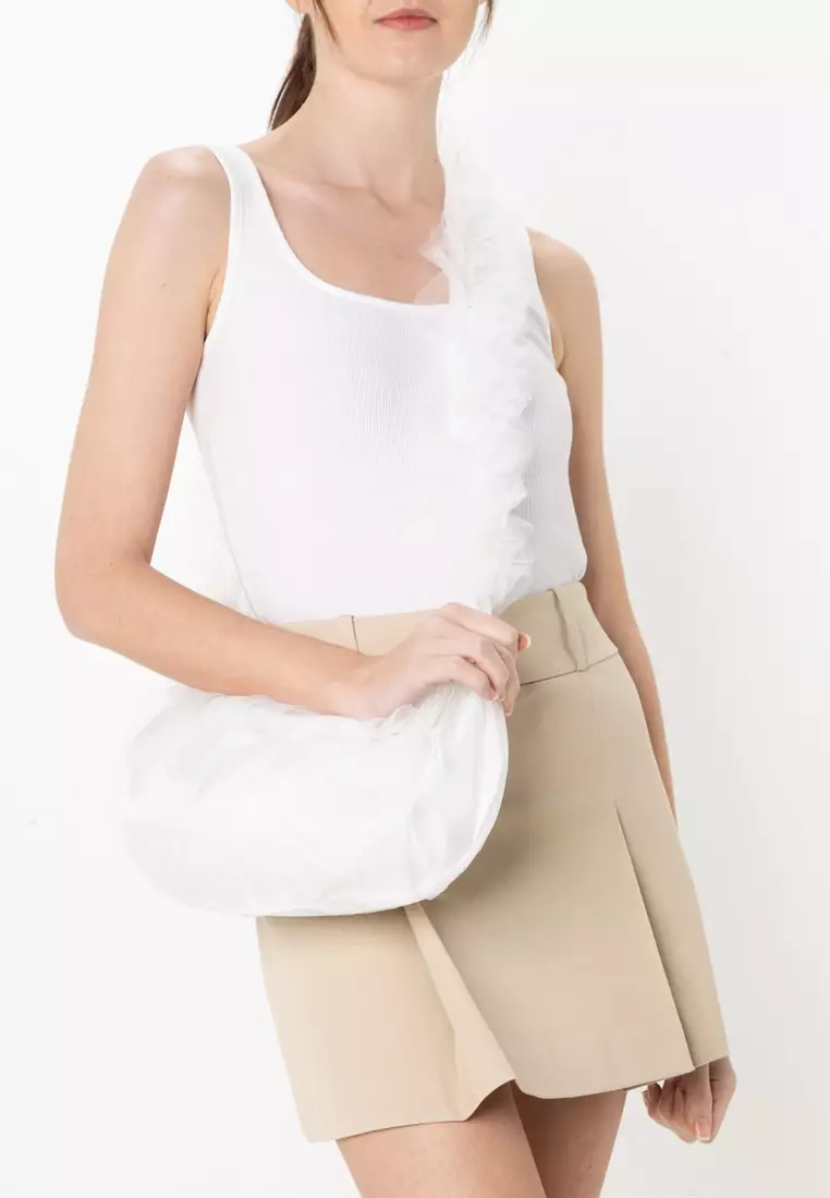 Drawstring Satin Crossbody Bag