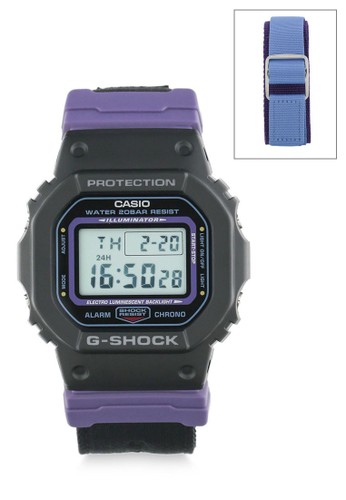 Jual G Shock Casio G Shock Jam Tangan Pria Black Purple Resin Dw 5600ths 1dr Original Zalora Indonesia