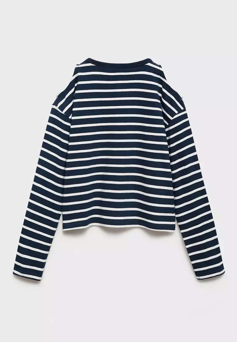 Striped T-Shirt With Cut-Out