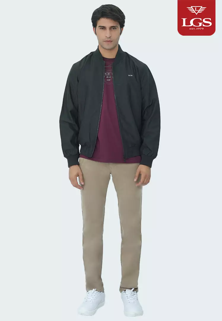 LGS - Jaket Bomber - Parasut - Waterproof - Hitam - CJK.558.207.001.C