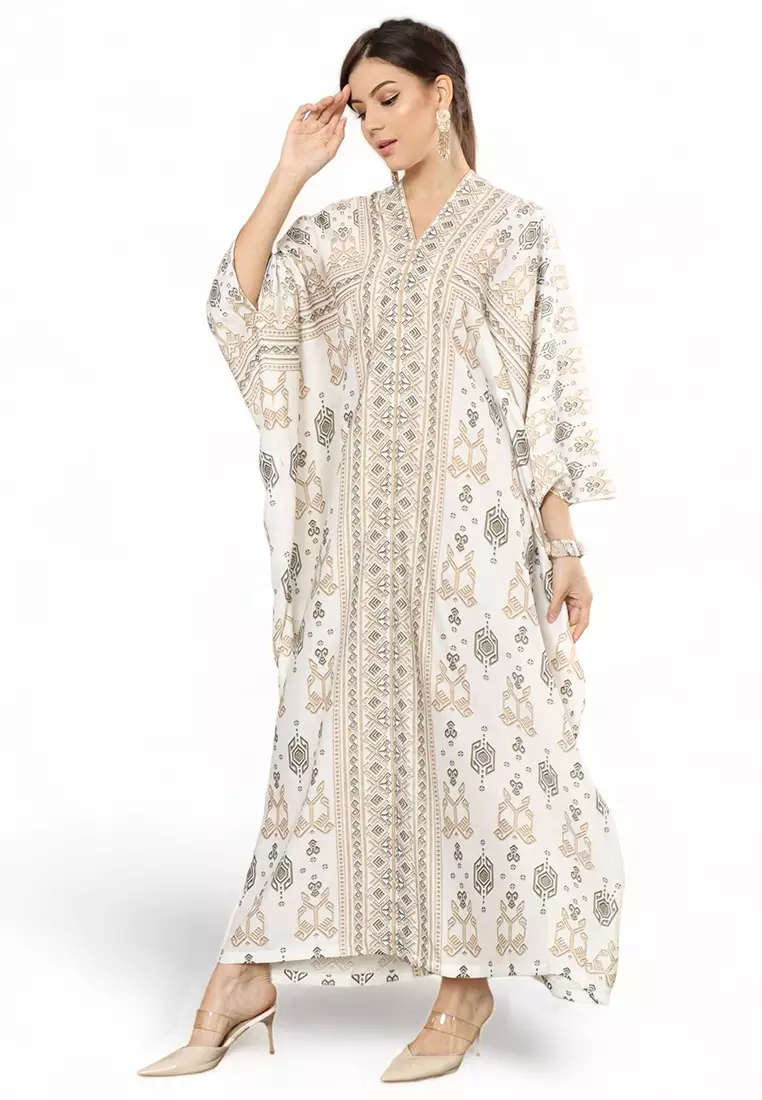 Kanzi Exclusive Long Sleeve Songket Kaftan