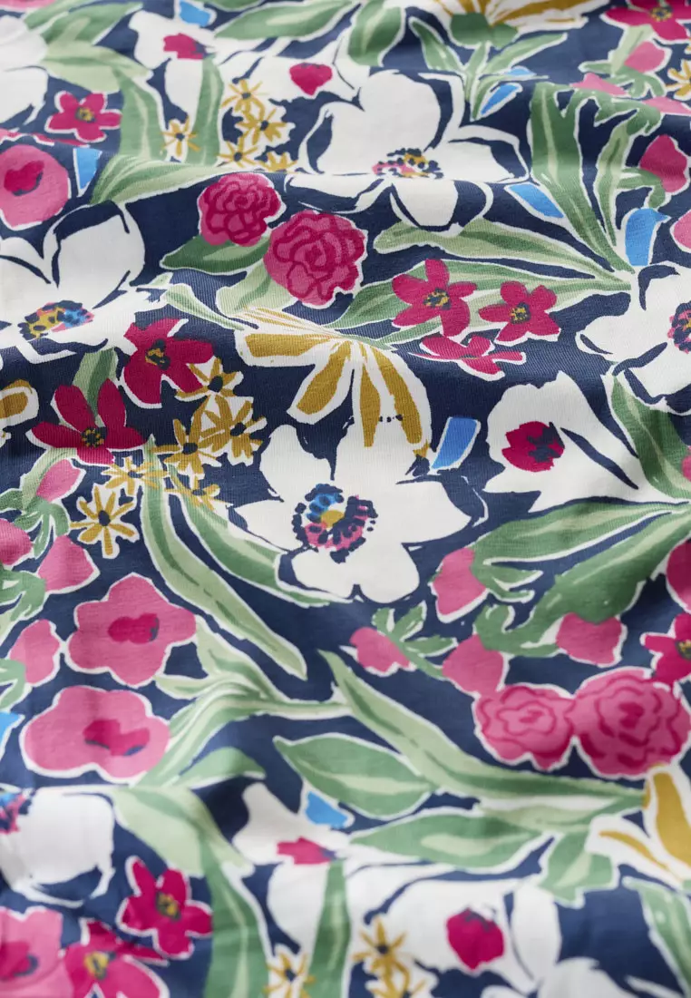 Seasalt Cornwall Multi Veronica Short Sleeve Jersey Midi Dress (GOTS)