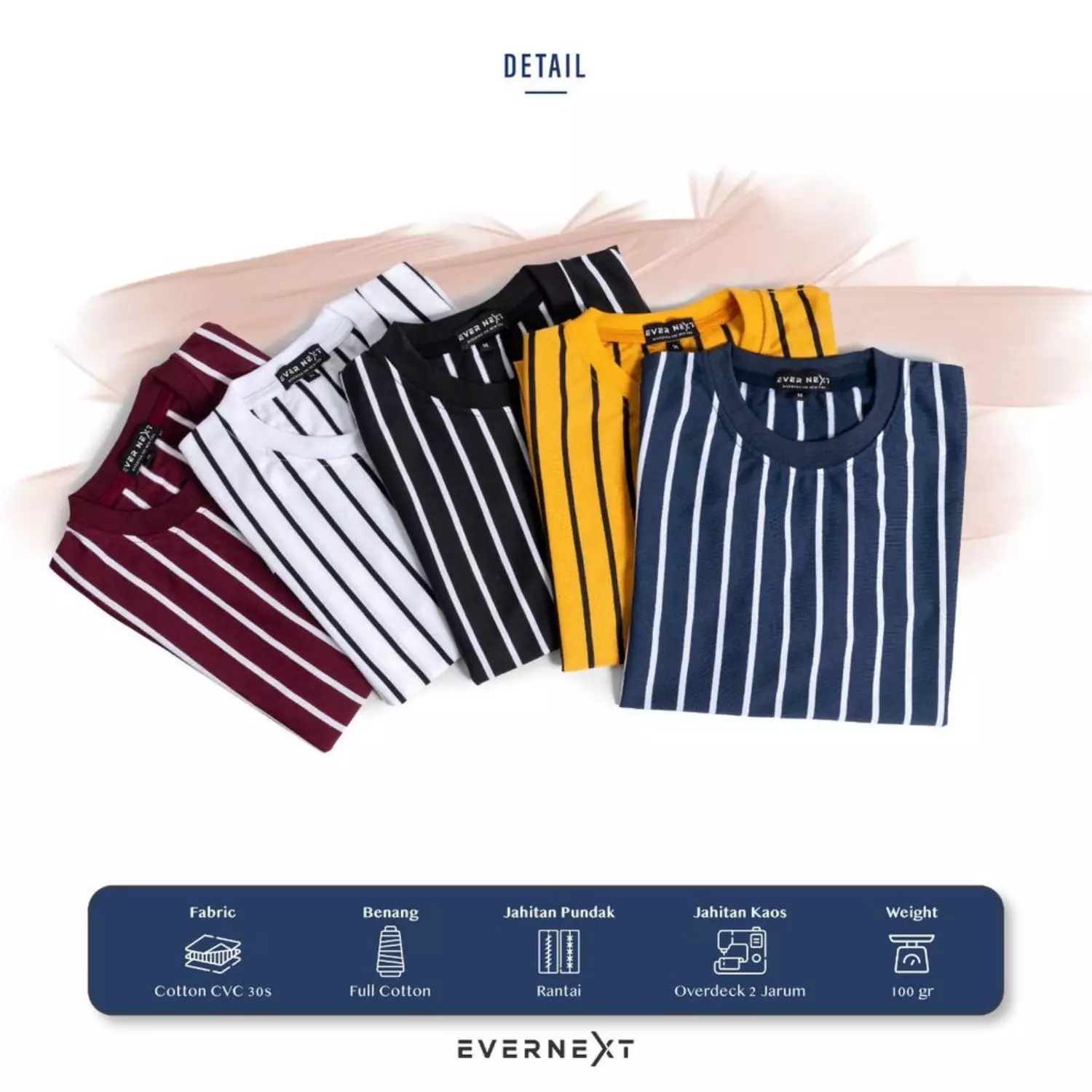 Kaos Pria Salur Vertical