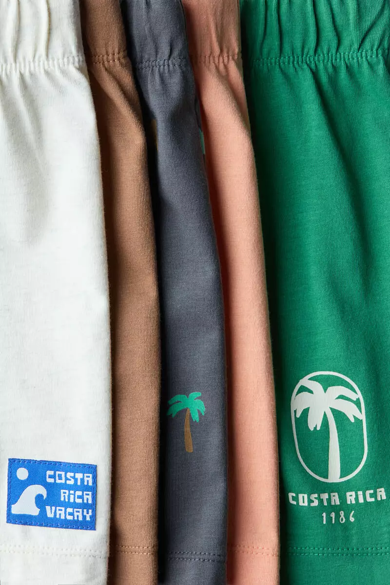 5-pack pull-on shorts