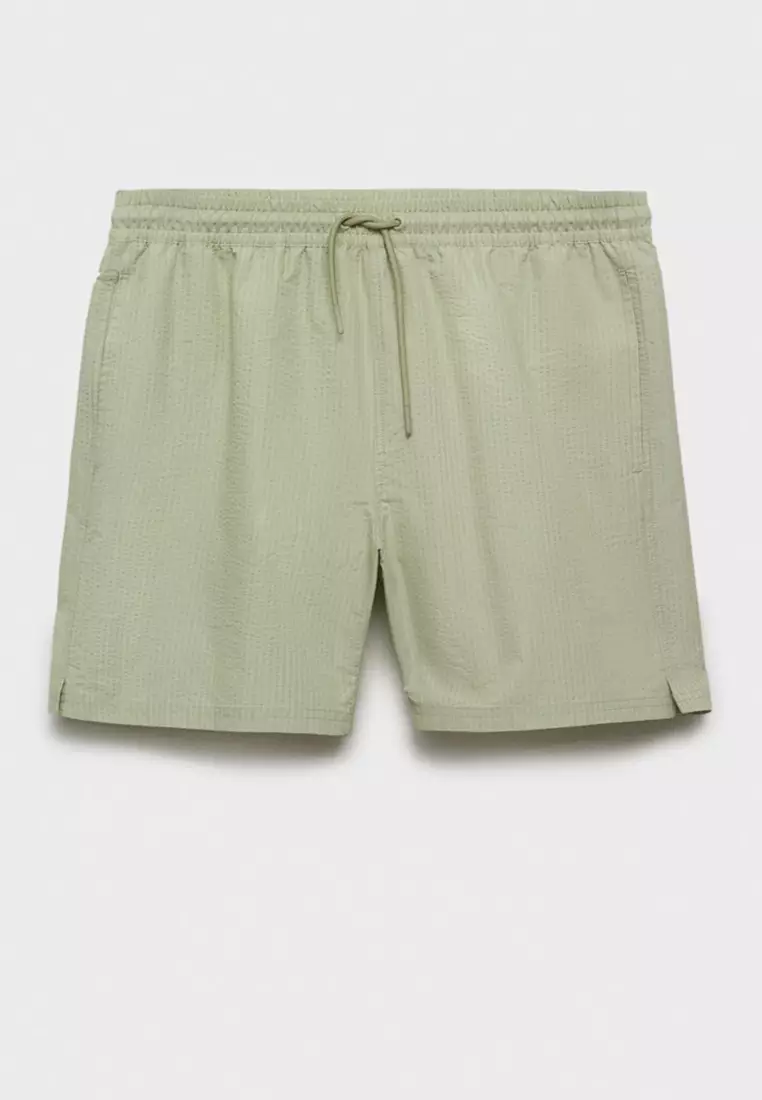 Seersucker Swimming Trunks