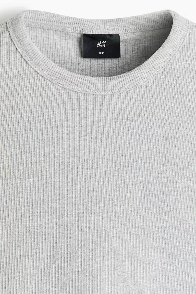 Slim Fit Ribbed T-shirt