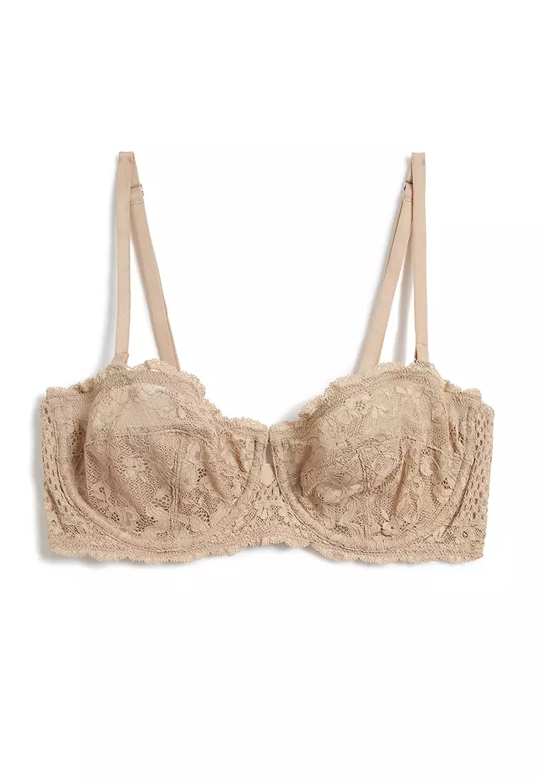 Lace Wired Strapless Bra