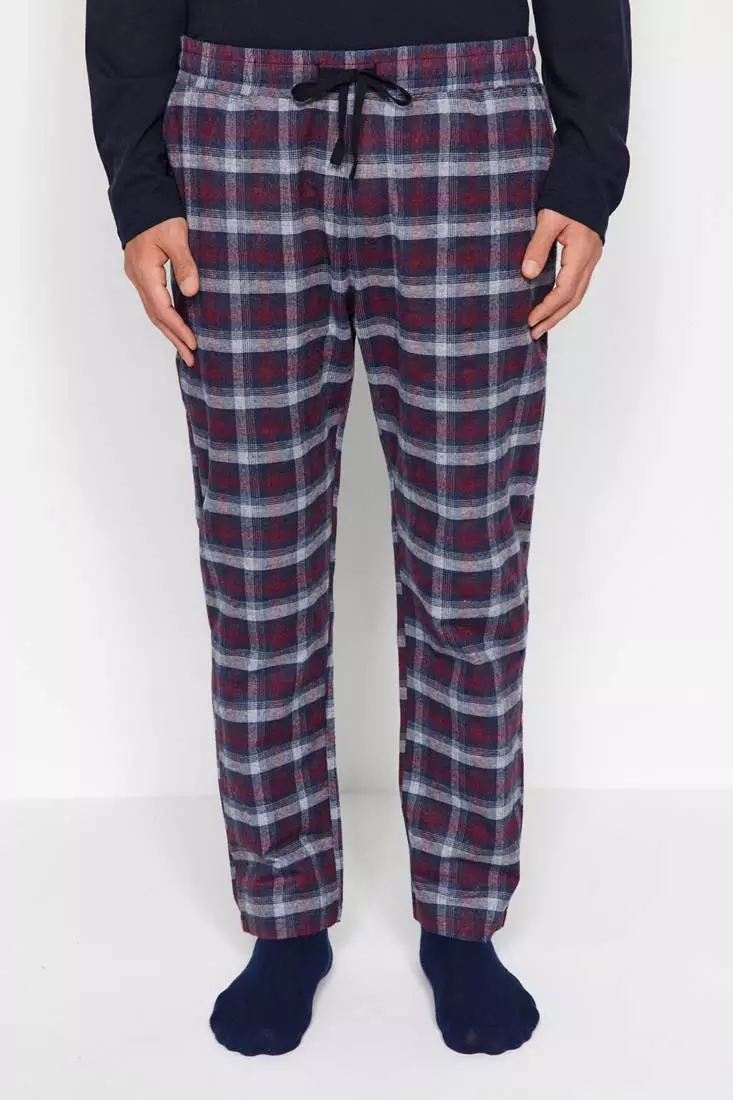 Blueangle Men Black Red Plaid Pajama Pants - Comfortable Men's Pajama  Bottoms with Pockets, Sleepwear or Lounge Pants for Men（530） at   Men's Clothing store