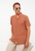 LC WAIKIKI brown Regular Fit Short Sleeve Poplin Men's Shirt 9DD72AA69D866DGS_1
