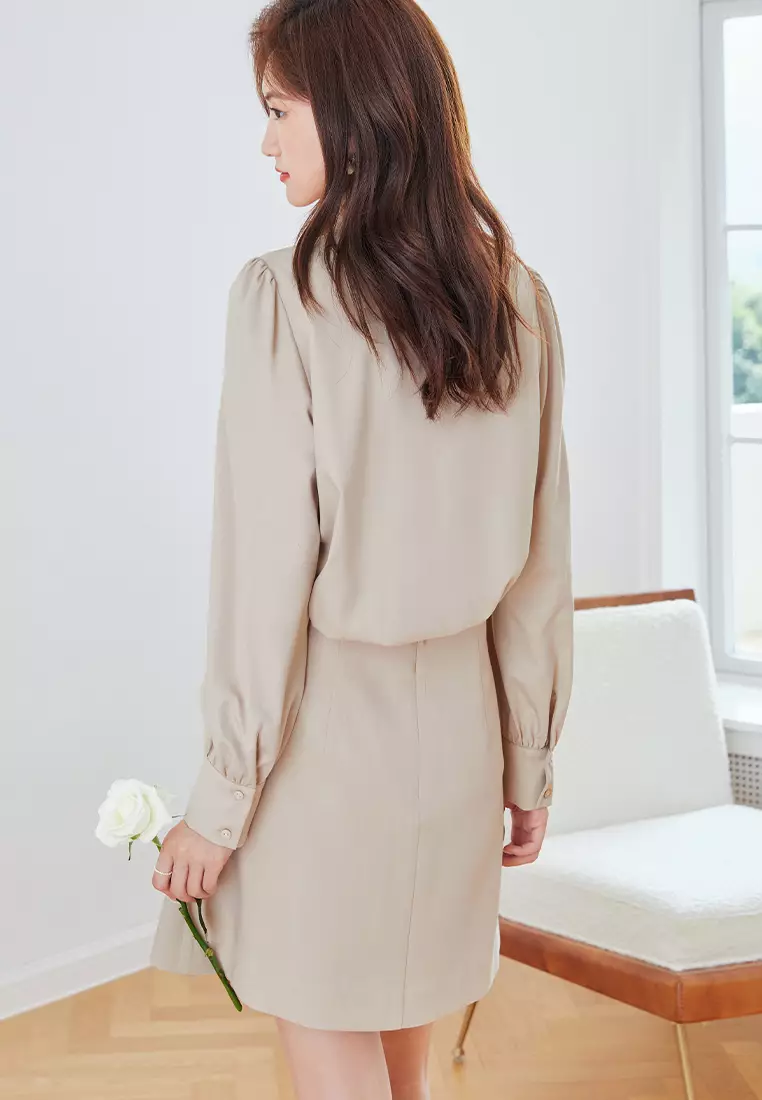 Simple Long Sleeve Formal Blouse