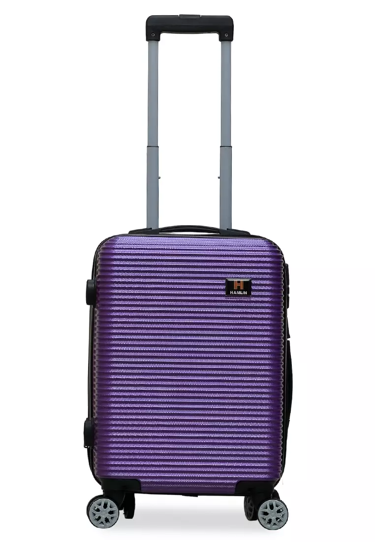 Caroline Koper Mini Unisex Size 18 Inch Tas Travel Number Code Lock Material Fiber ABS ORIGINAL - Purple
