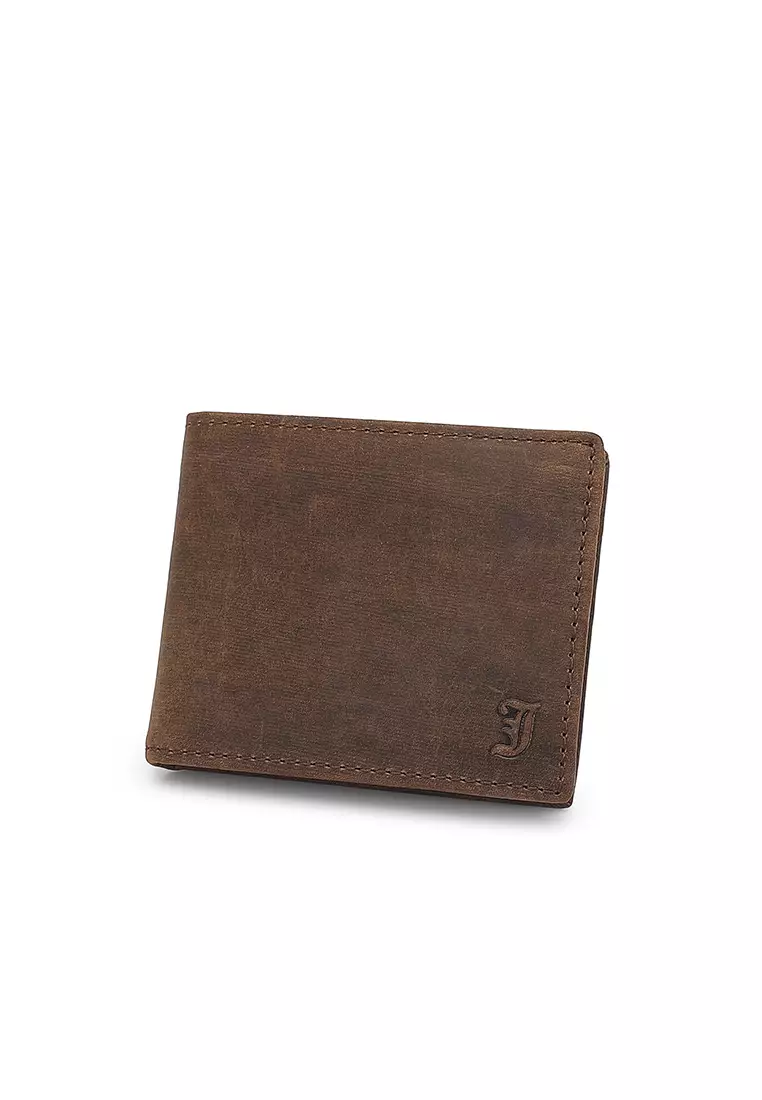 Men's Genuine Leather RFID Blocking Wallet - Brown