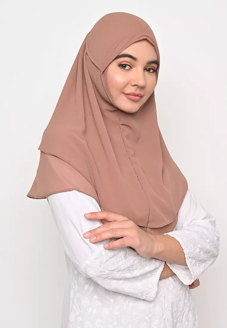 Bergo Alena Hijab Instant Rossybrown