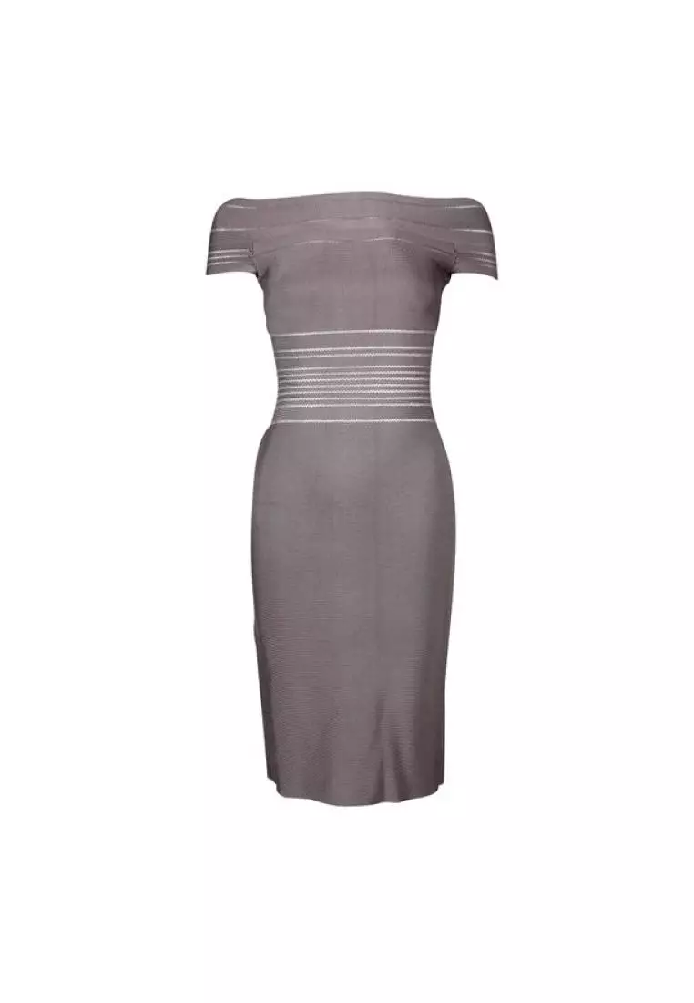 Herve leger off outlet the shoulder dress