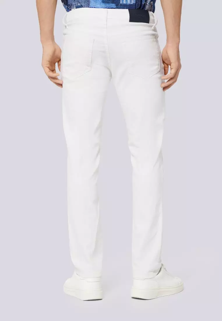 男裝V57白色牛仔褲