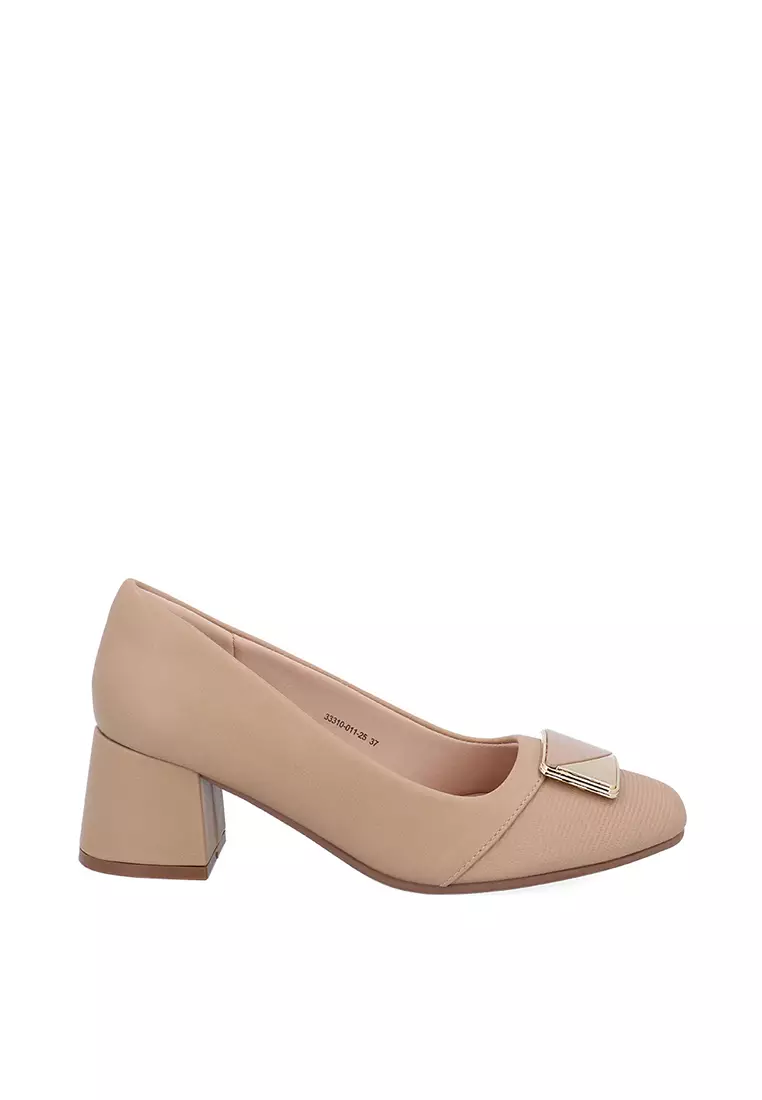 Discount on Carlo Rino  shoes - SKU: Medium Brown Florence Block Heel Pumps