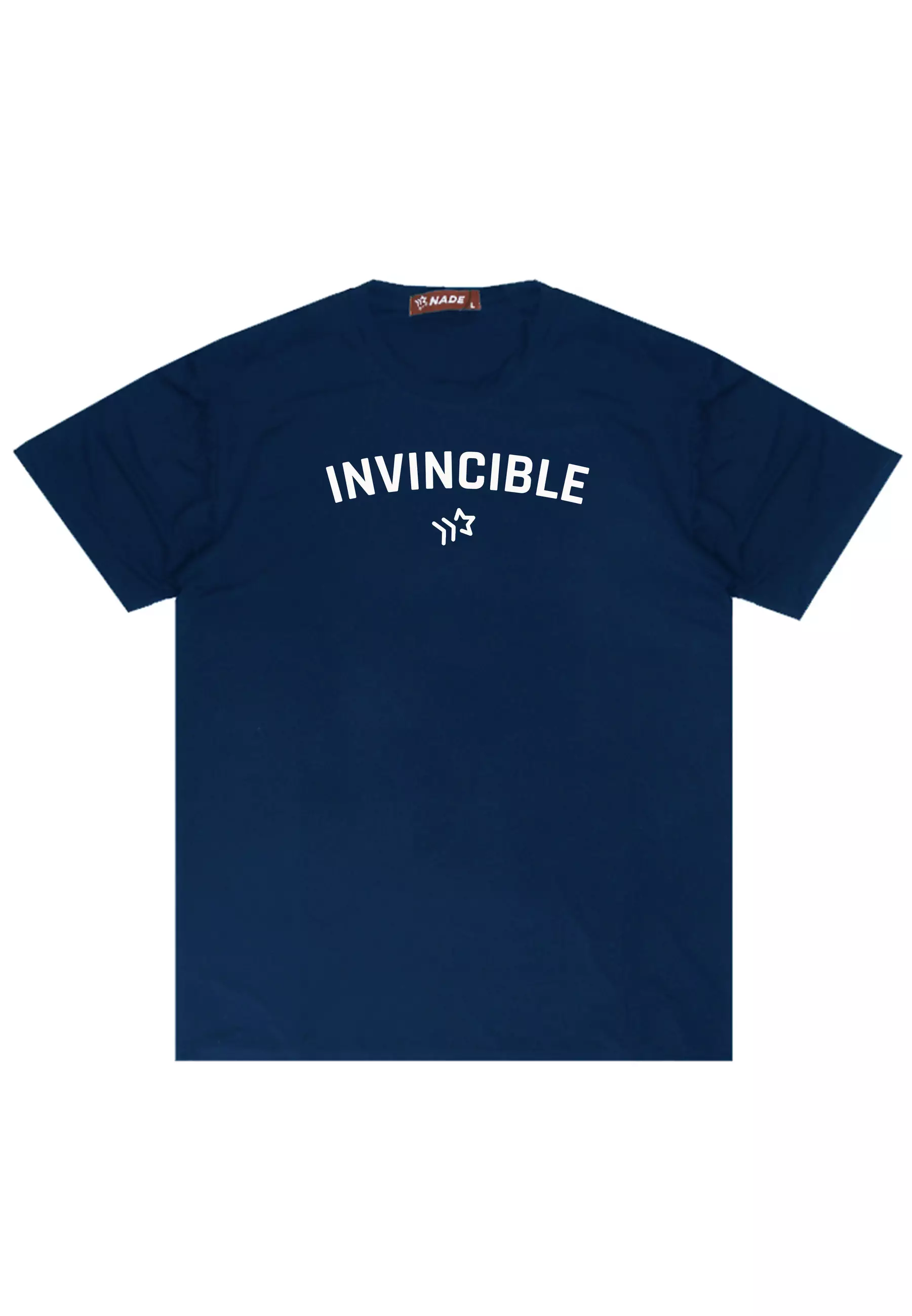 NTD25 kaos gym ketat stretch pria anti kusut cepat kering lightweight nade japan invincible navy