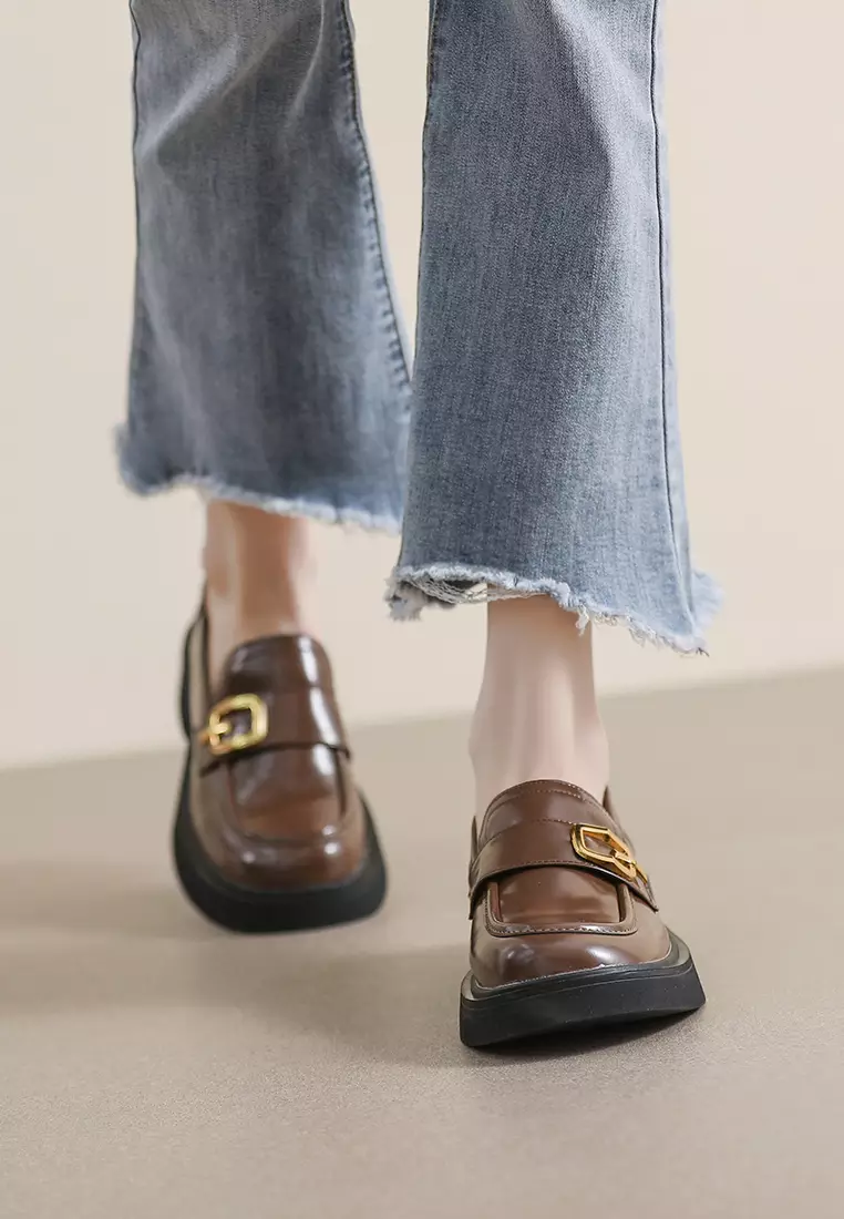 金屬搭扣厚底樂福鞋 WW75-35