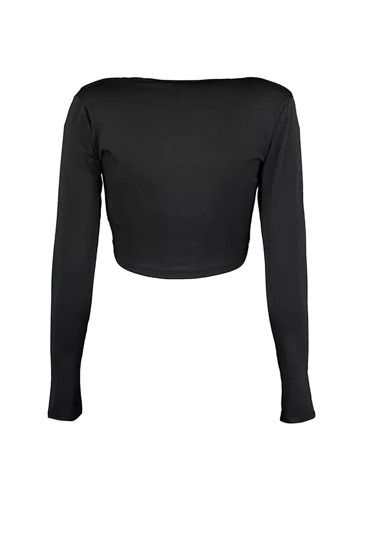 Twist Detail Crop Knitted Top