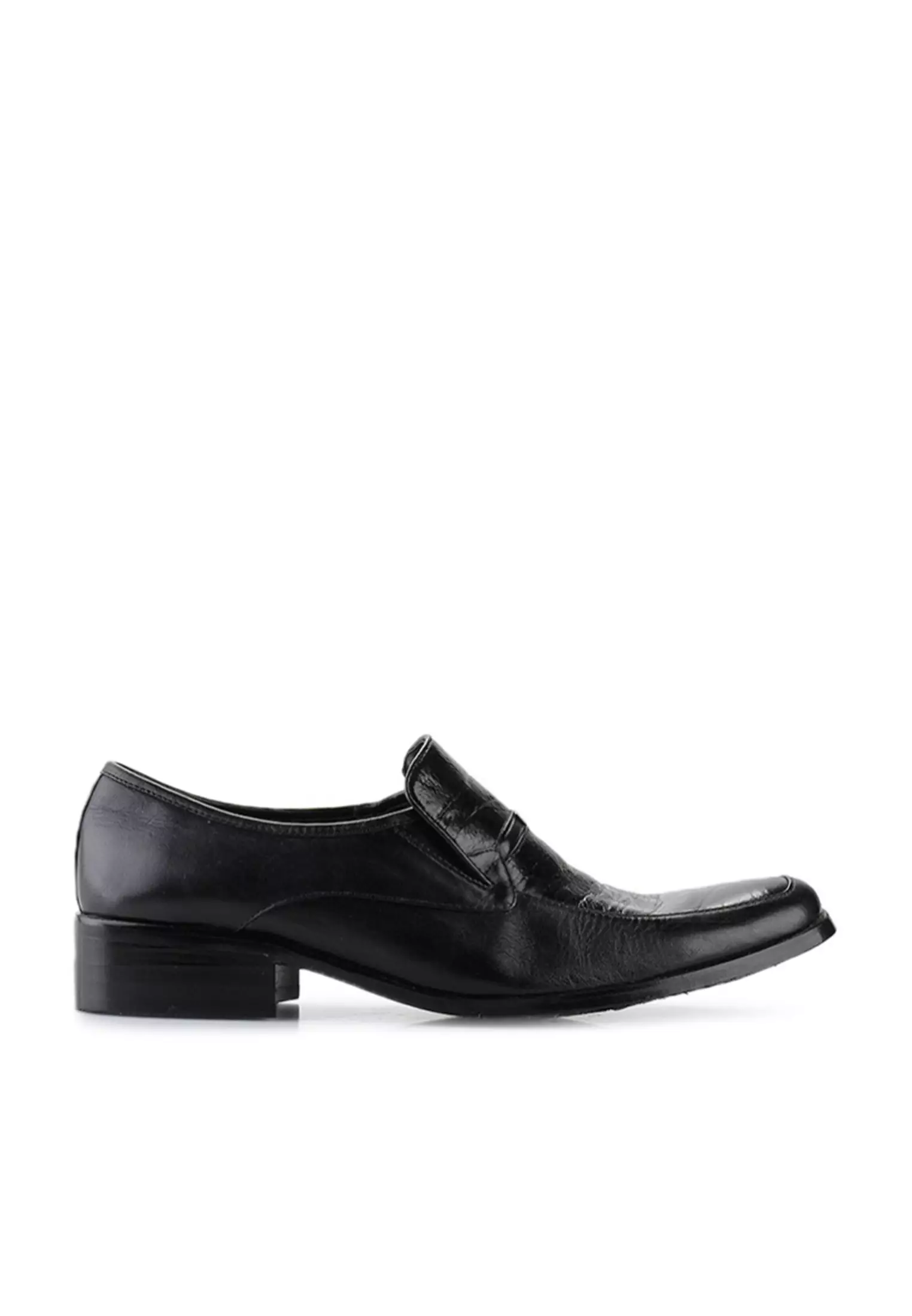 Brussel Sepatu Slip On Pantofel Kantor Pria Kulit Asli