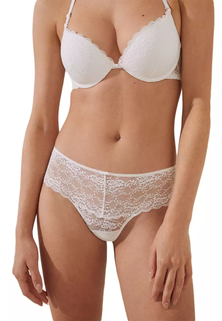 Betimoda Lacy Brazilian Panties White
