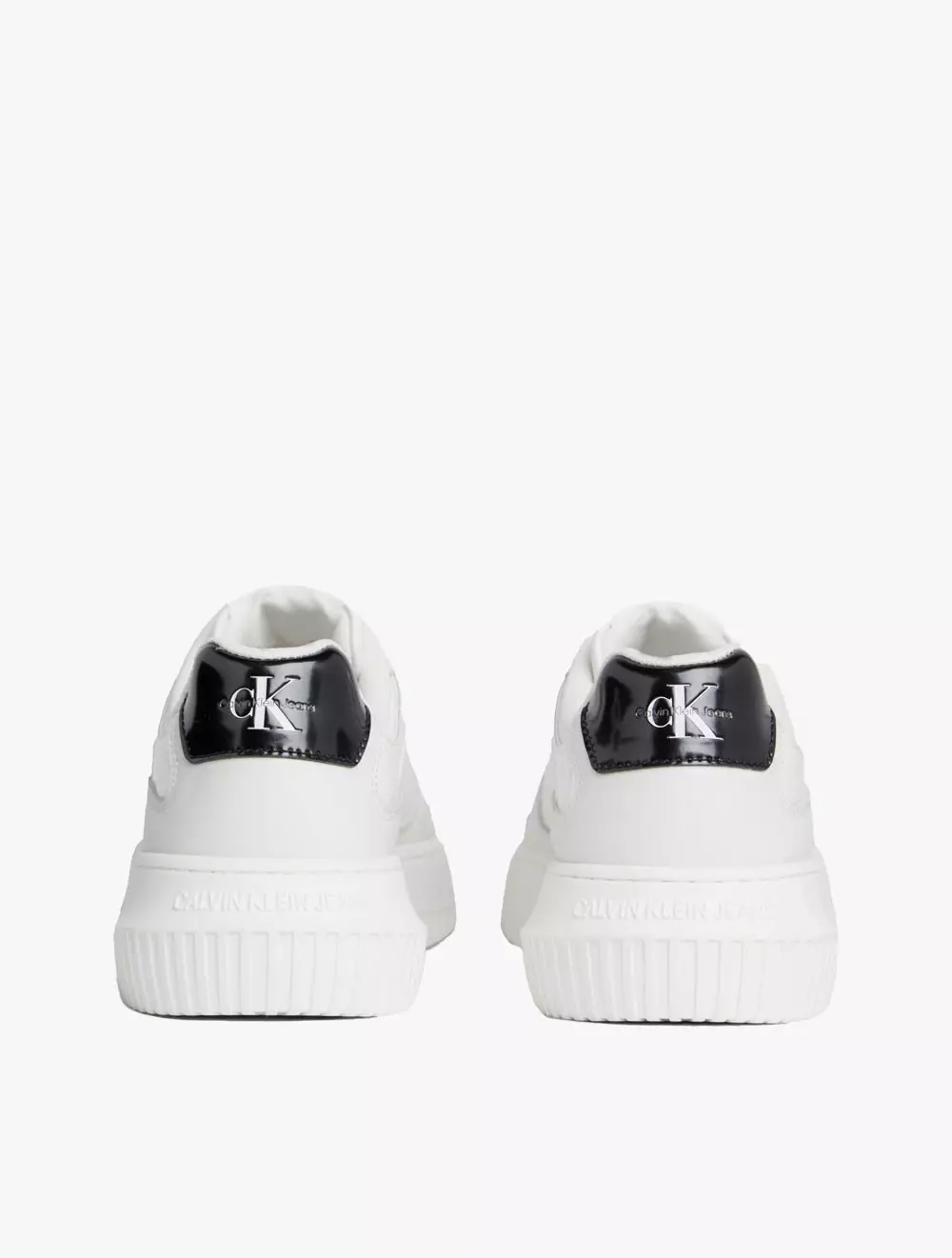 CALVIN KLEIN JEANS FOOTWEAR - CHUNKY CUPSOLE LOW LEATHER TRAINER - White - white