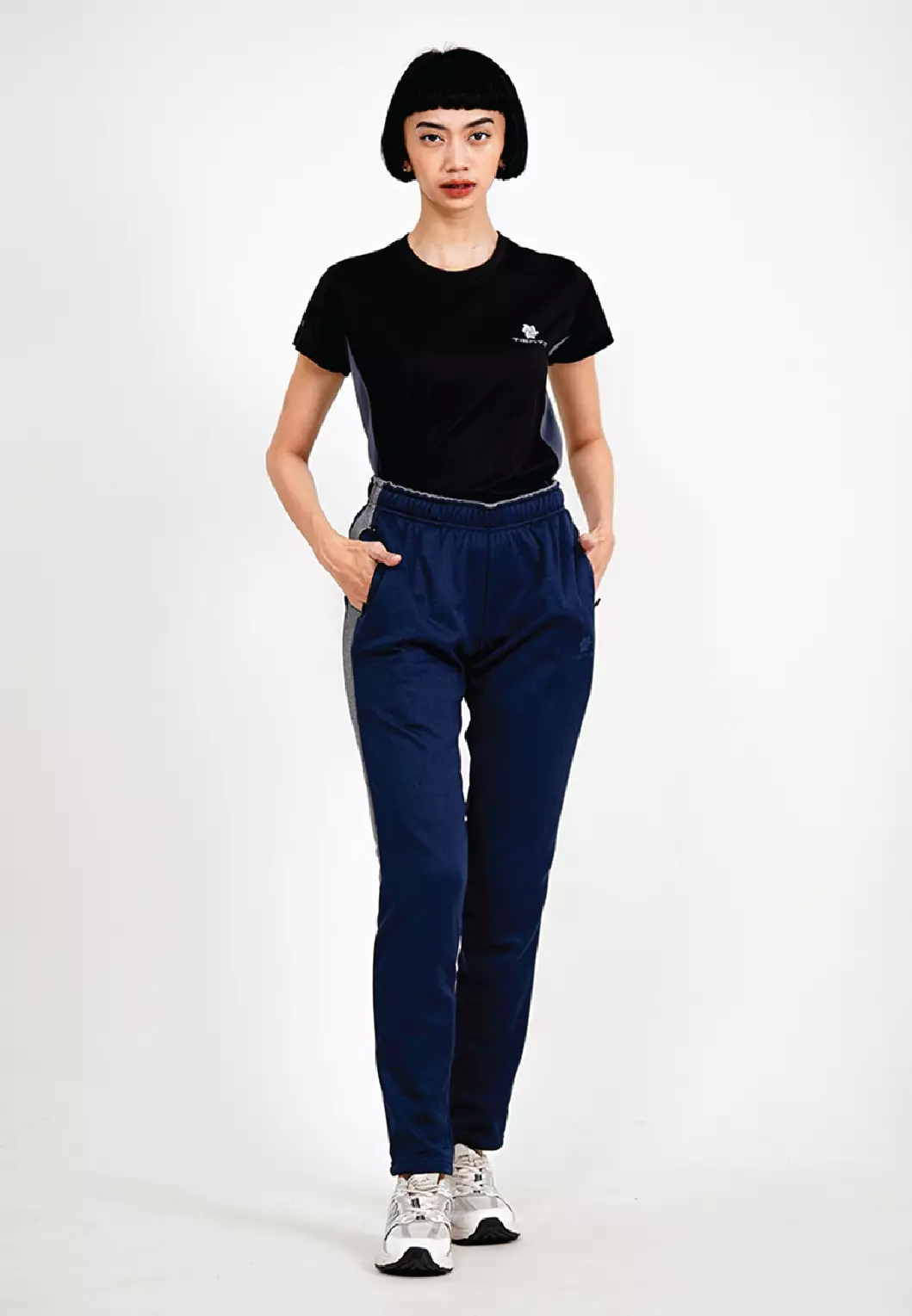 Tiento Setelan Olahraga Wanita Kaos Lari Dry Fit Lengan Pendek Baju Running Celana Panjang Training Gym Fitness Sport Extra Lite