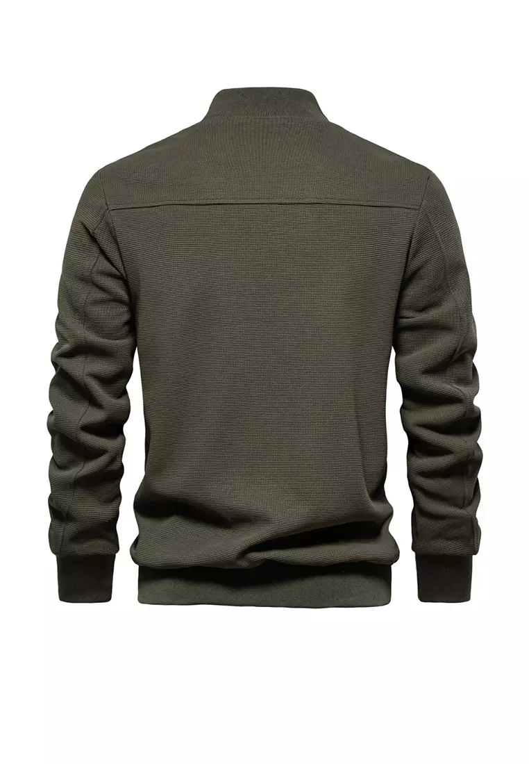 Stand Collar Slim Zipper Jacket AX-JK502