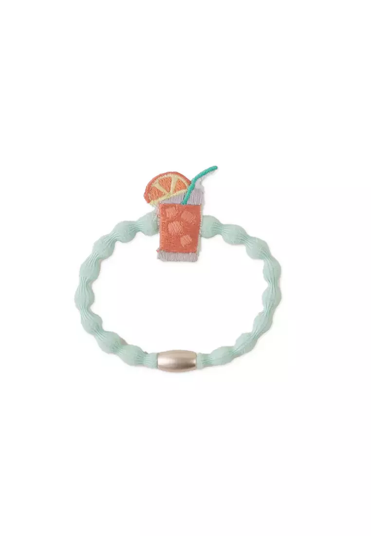 Girls Hair Ties Set With Embro Patch And Acrylic Fruit