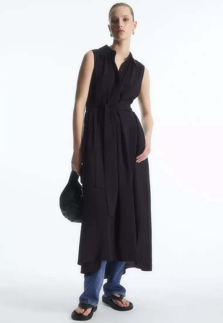 Buy COS Bow Sleeveless Midi Shirt Dress 2025 Online ZALORA