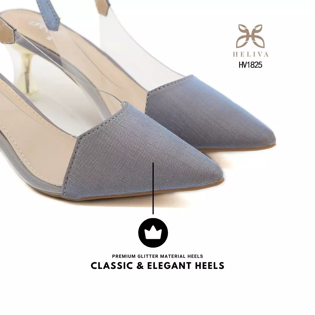 Heliva Raisa High Heels Crystal Satin Sling Back Sol 5.5cm