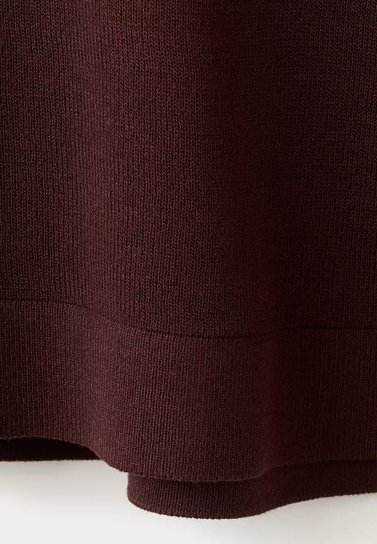 Knit Top With Scarf Detail