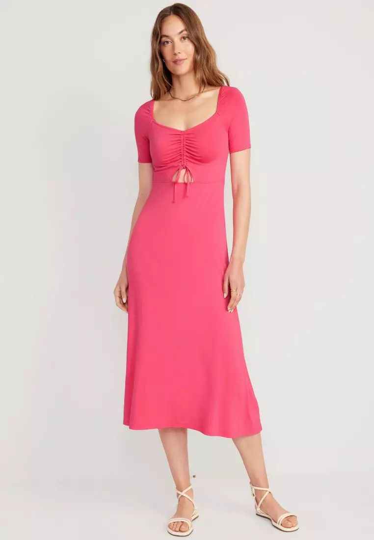Buy Old Navy Fit & Flare Cutout-Front Midi Dress for Women 2026 Online |  ZALORA Philippines