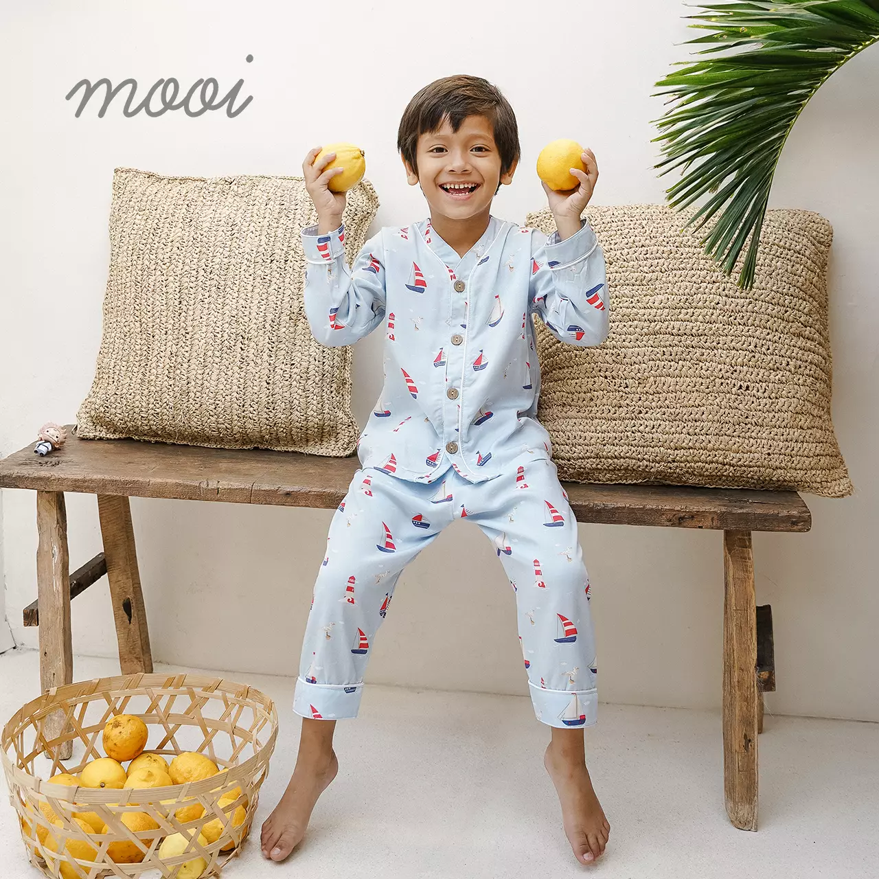 Mooi Piyama Anak Baju Tidur Anak Ceilo Long Pajamas Kids - Lilac