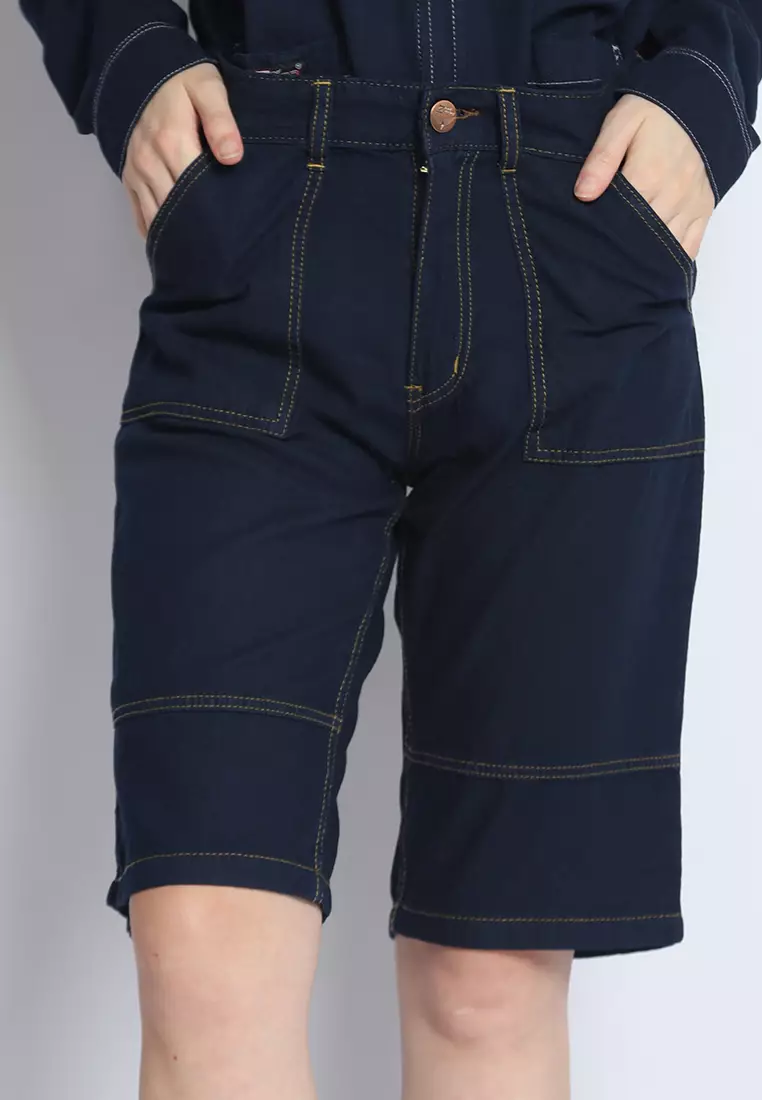Celana Pendek Denim B02 Series Dark Blue