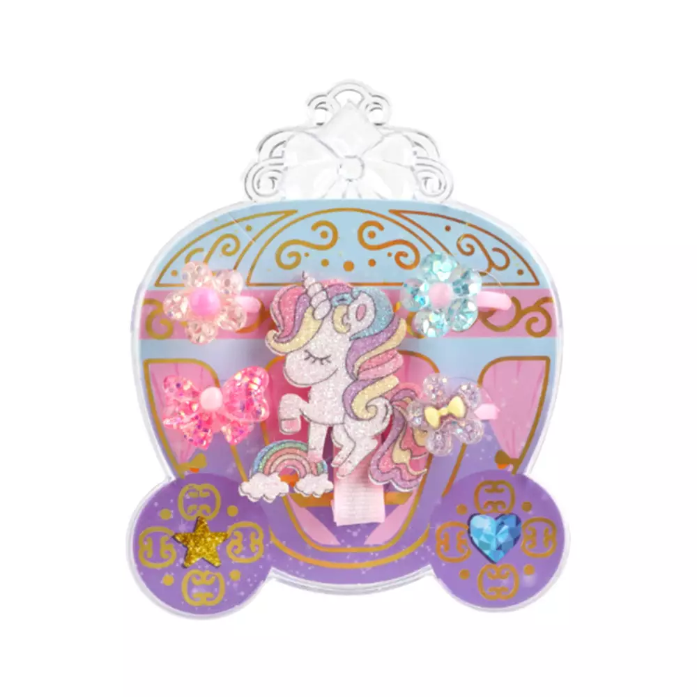 PRETTY MISSY SET PUMPKIN CINCIN & JEPITAN RAMBUT ANAK UNICORN CARTOON RANDOM