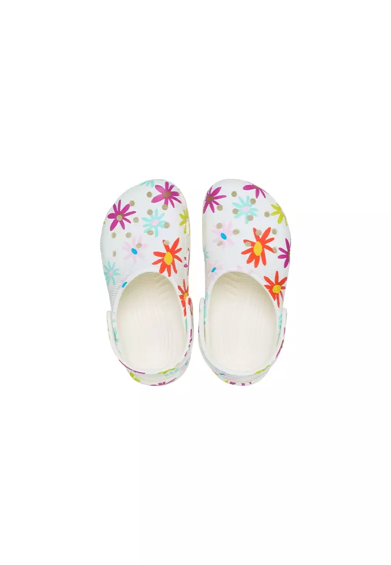 Toddler Classic Crafted Daisy Clog in Chalk