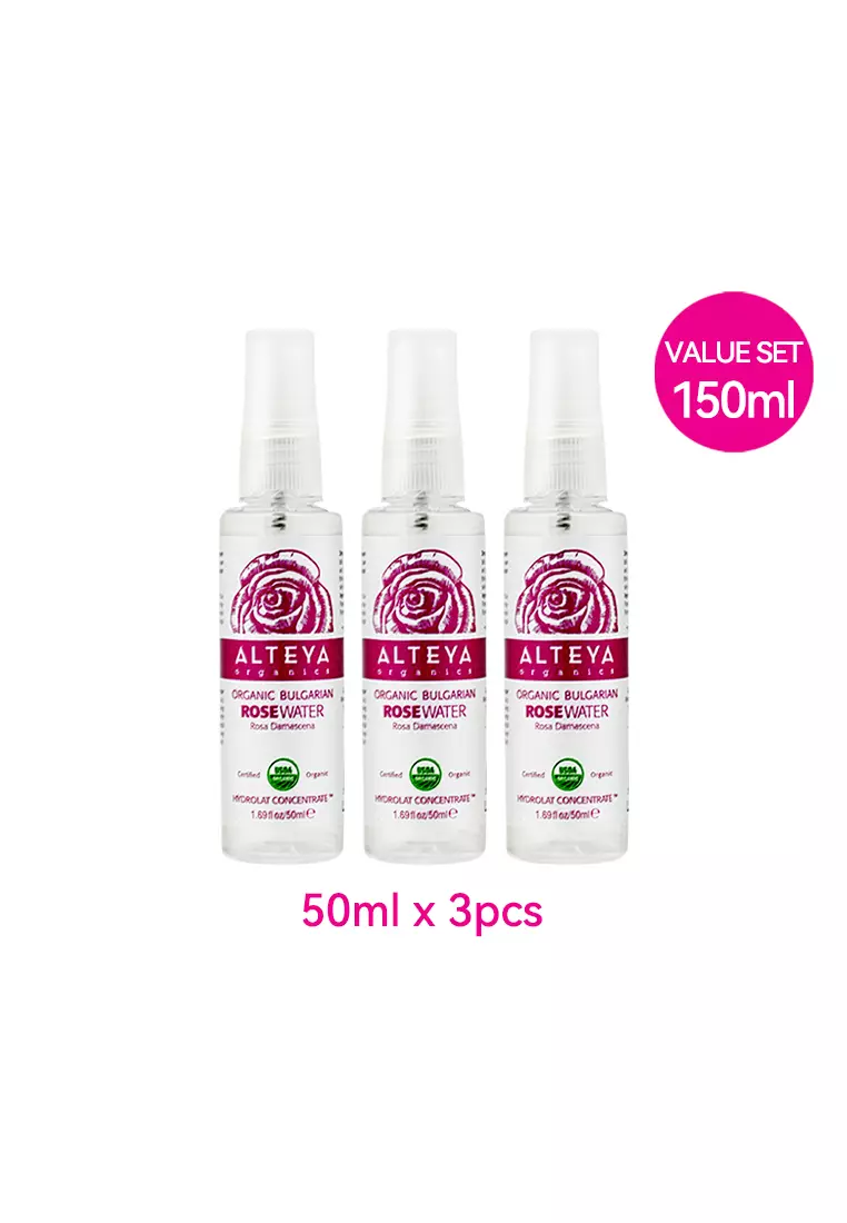 Alteya Organics 保加利亞有機玫瑰花水 50毫升 x 3