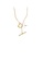 Glamorousky silver 925 Sterling Silver Plated Gold Simple Fashion Geometric Circle Necklace 18667AC7732006GS_2