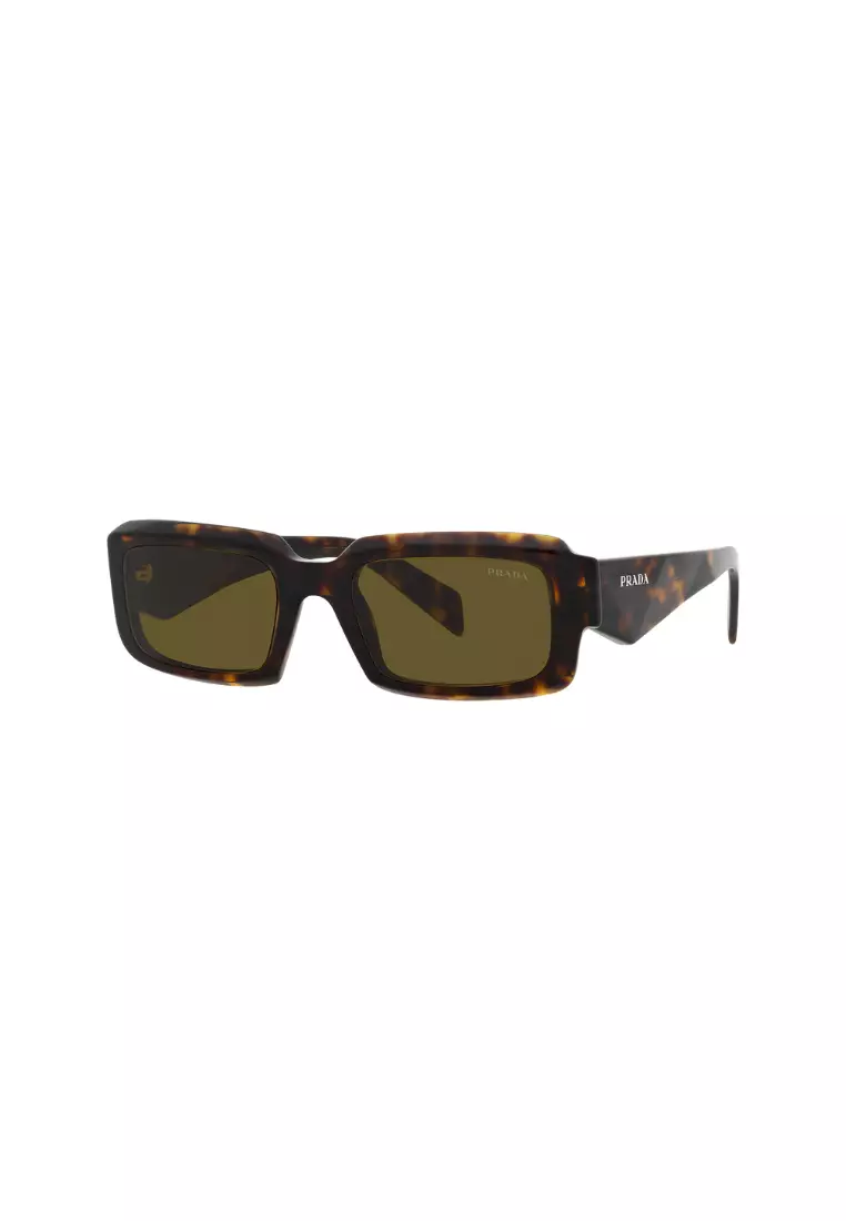 Buy Prada Prada Men s Irregular Frame Brown Acetate Sunglasses