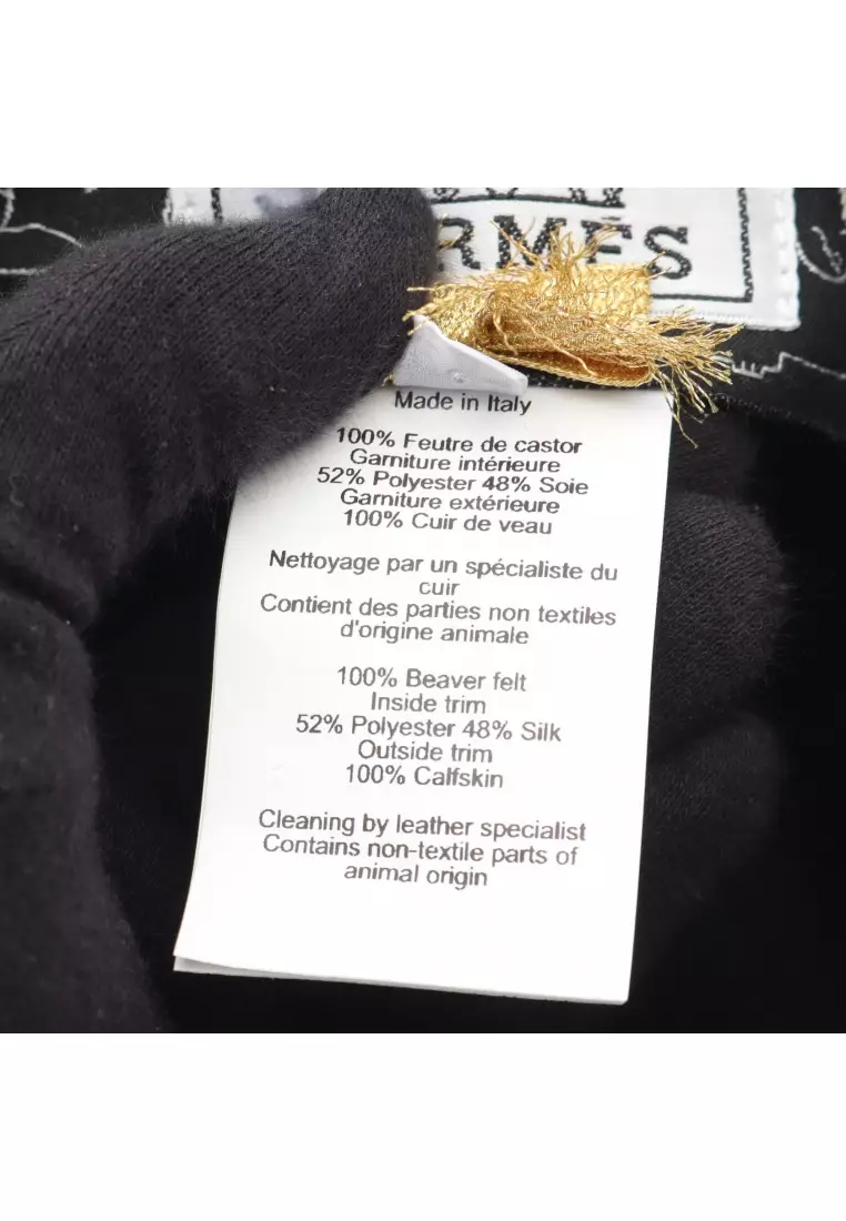 Pre-Loved Hermès Collier hat hat feutre black