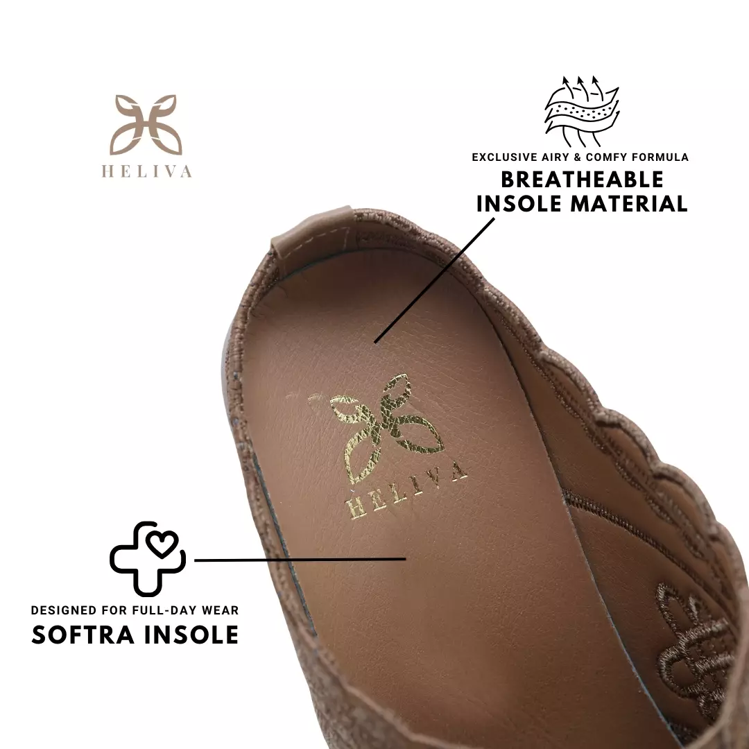 Heliva Jenaya Wedges Shoes Ladies Casual Knitted Flower Pattern