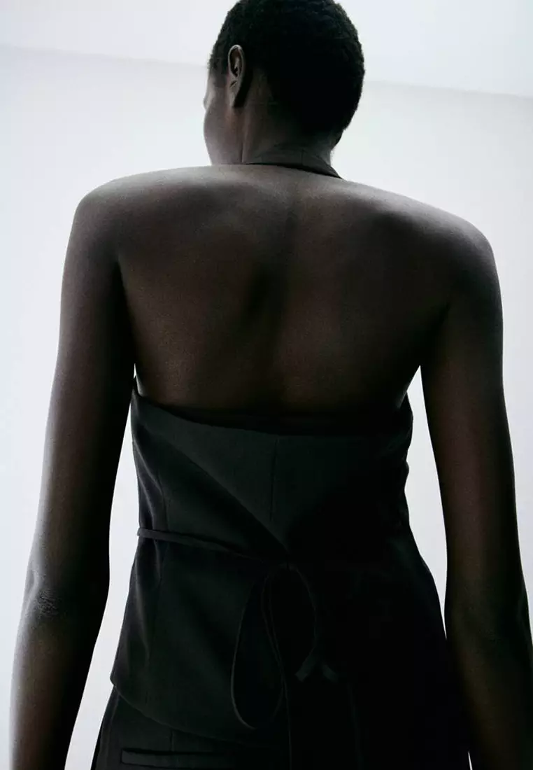 Buy Mango Crossed Halter Gilet Online