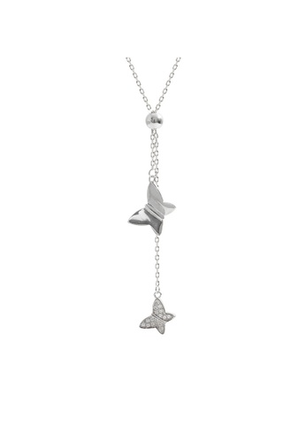 ZITIQUE silver Women's Butterflies Necklace - Silver 61500AC7219192GS_1